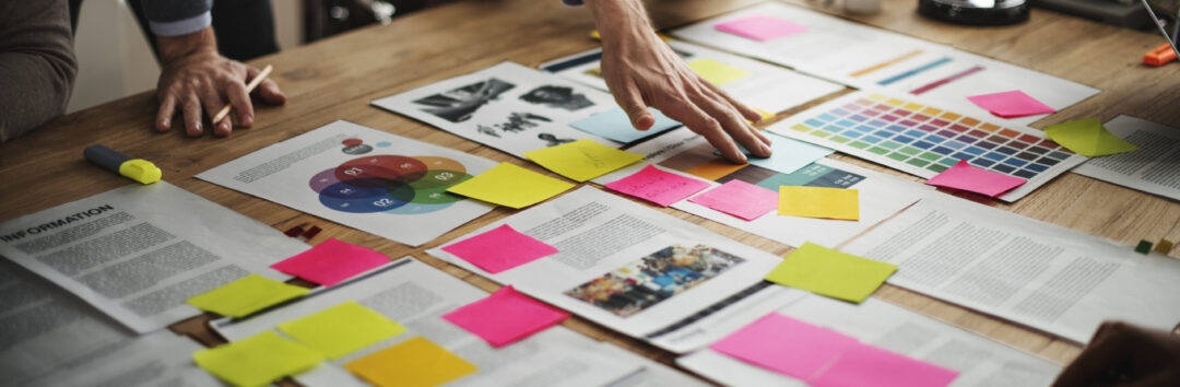 Business people are brainstorming