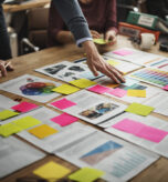 Business people are brainstorming